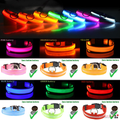 LED Adjustable Dog Collar Blinking Flashing Light Up Glow Pets Safety